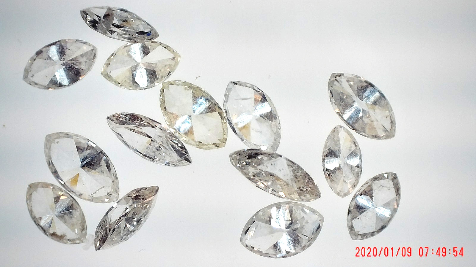 2.05ctw Loose Lot 14 Marquise Cut Bright White Natural Diamond 0.21ct to 0.10ct