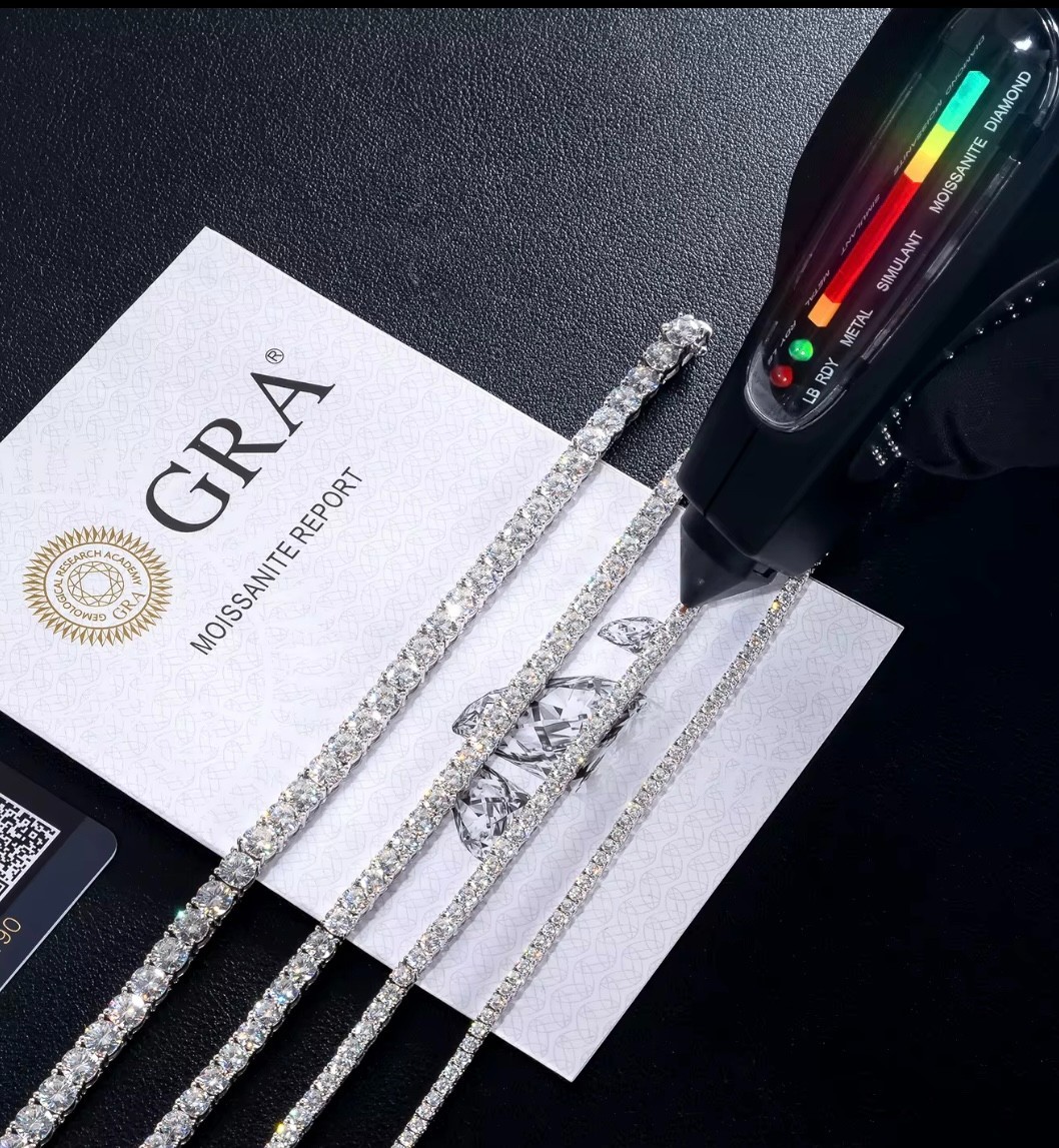 VVS1 Moissanite 925 sterling silver Tennis Bracelet for Women & Men