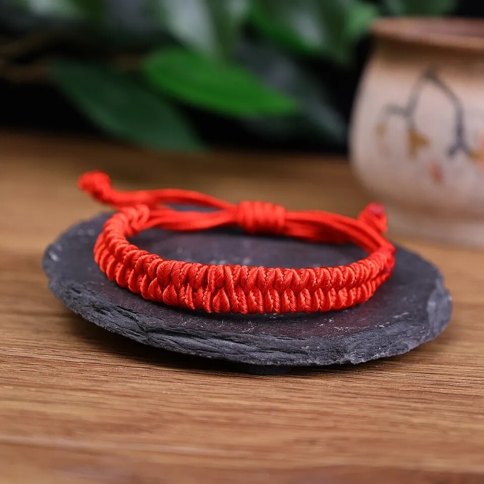 Tibetan Buddhist Bracelet Lucky Handmade Braided Adjustable Knot Charm Unisex