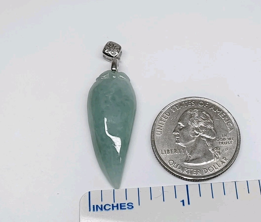 Certified Blue Green Jade Pendant Natural Icy jadeite Monkey Fu Melon 浅绿蓝水翡翠A货福瓜
