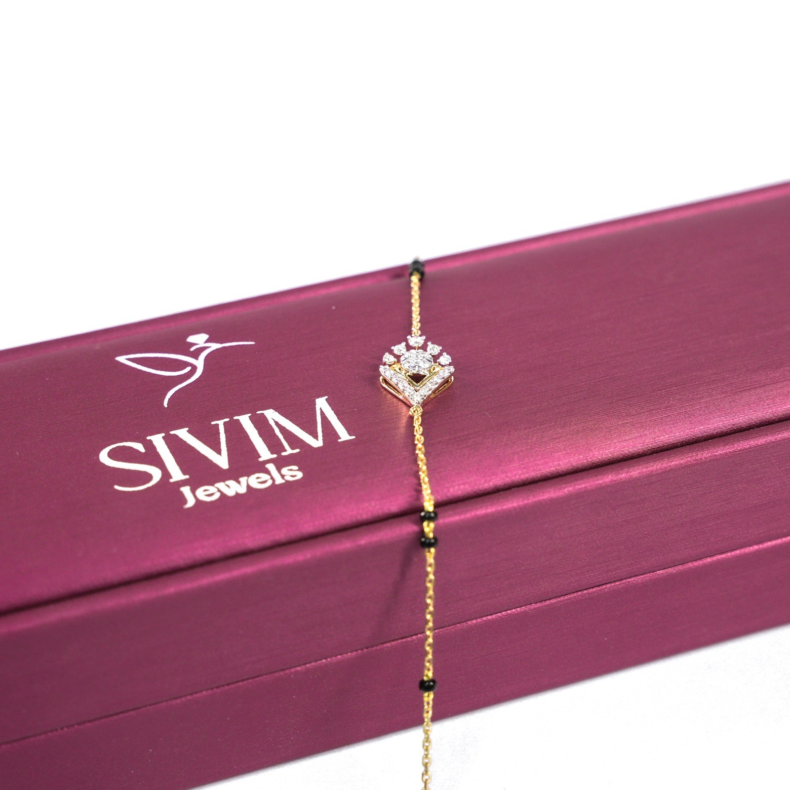 18 KARAT MANGALSUTRA BRACELET | NATURAL DIAMOND | IGI CERTIFIED | YELLOW GOLD