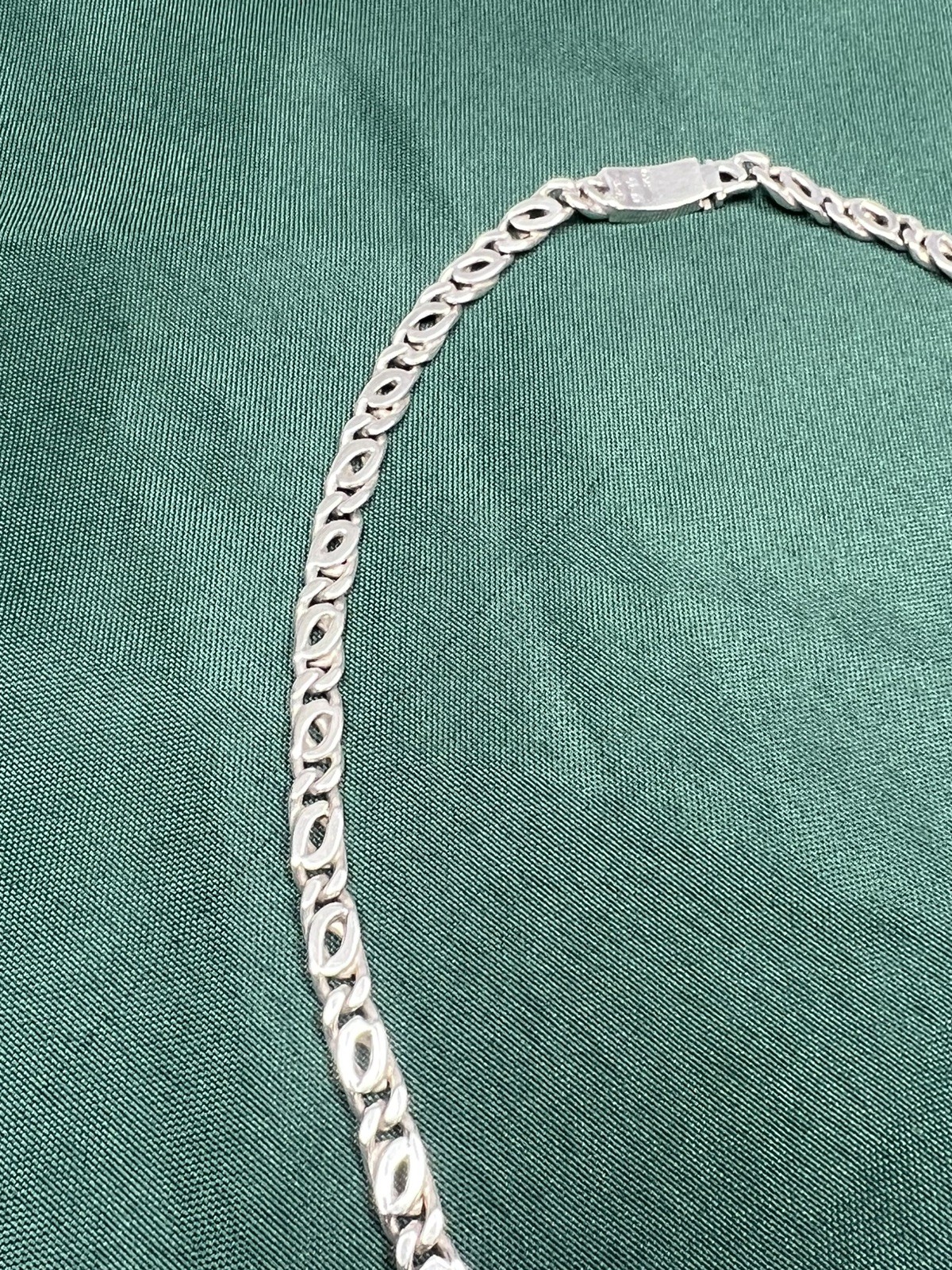 VTG MEXICO 925 STERLING SILVER ANCHOR SCROLL MARINERS CHAIN LINK NECKLACE 94g