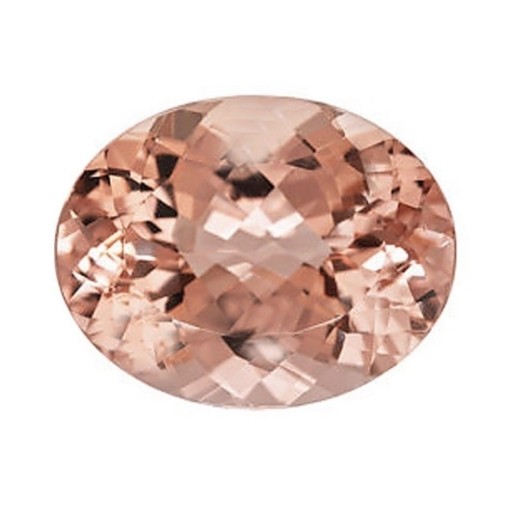 MORGANITE 7 x 5 MM OVAL CUT SOFT PEACH COLOR ALL NATURAL VVS