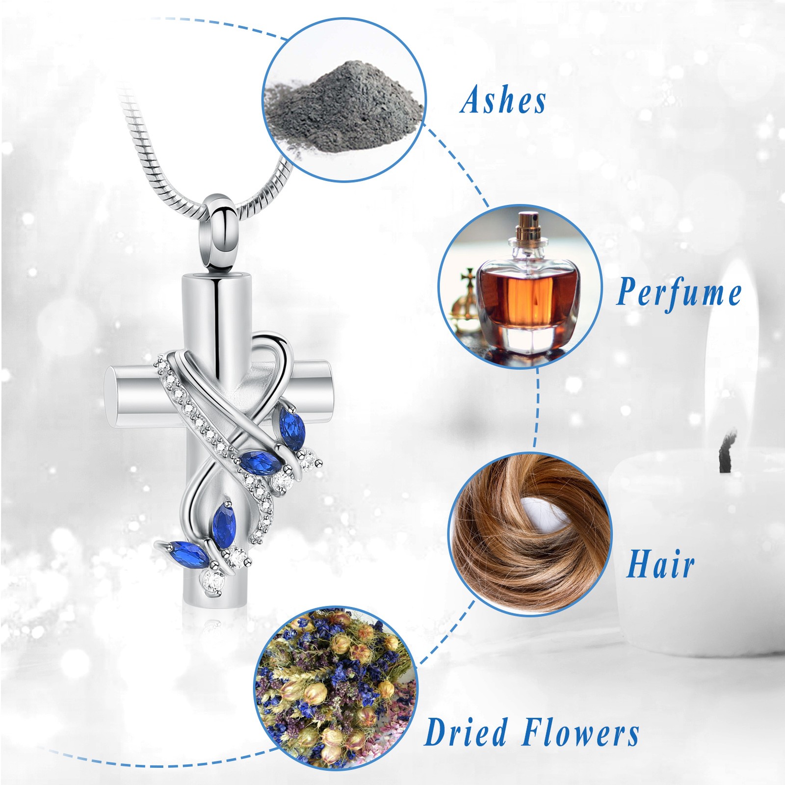 Urn Necklaces for Ashes Butterfly Urn Cremation Jewelry for Ashes for Human/Pet