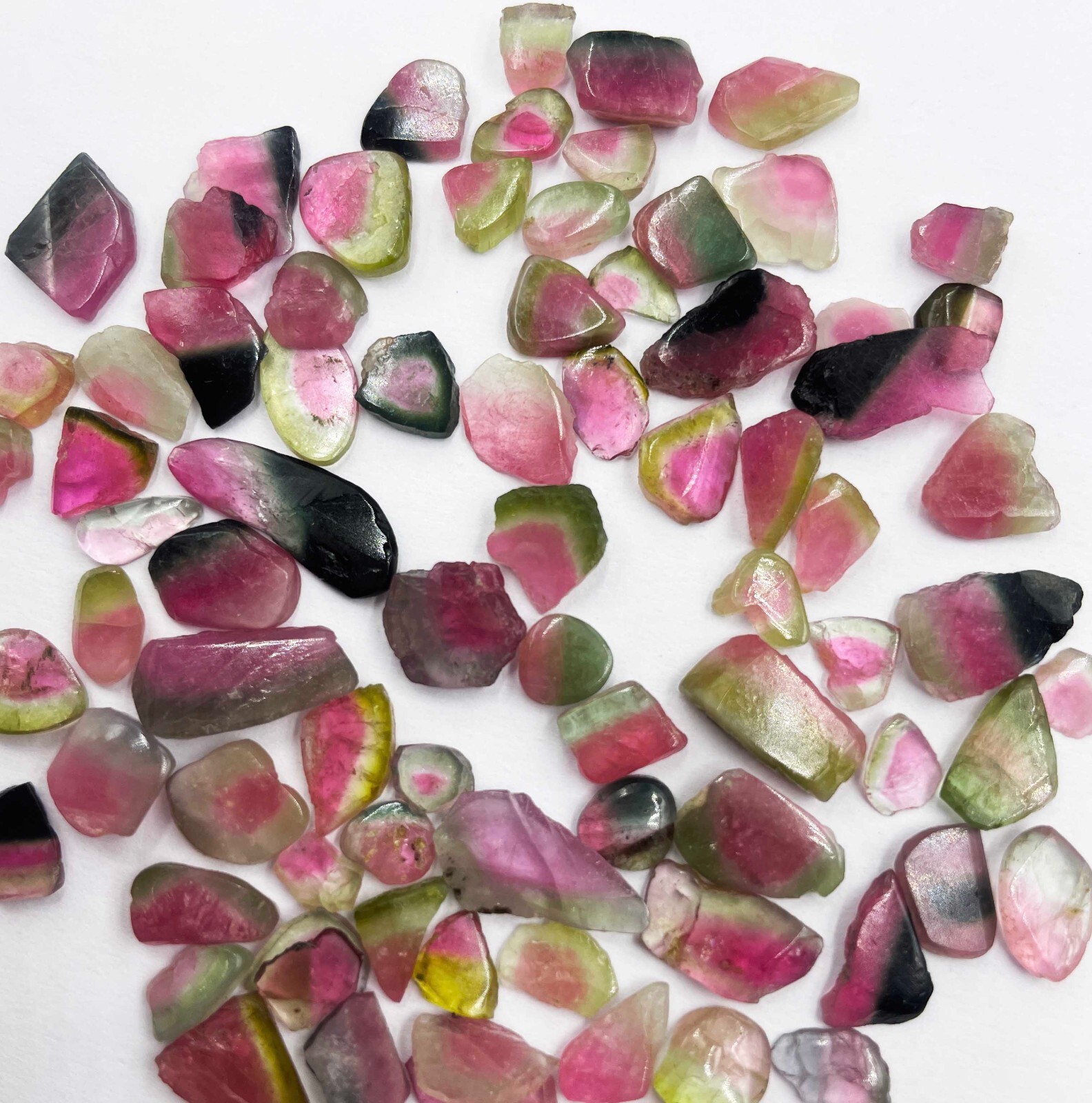 Natural Tourmaline Slice Loose Gemstone Lot 10 Pcs 5*6-7*12 MM 10 CT