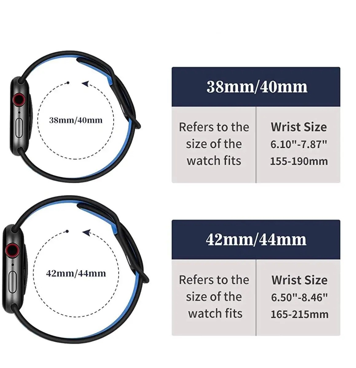 Sport Silicone Band for Apple Watch 11 10 9 8 7 Ultra 3 SE 41/42/44/45/46/49mm