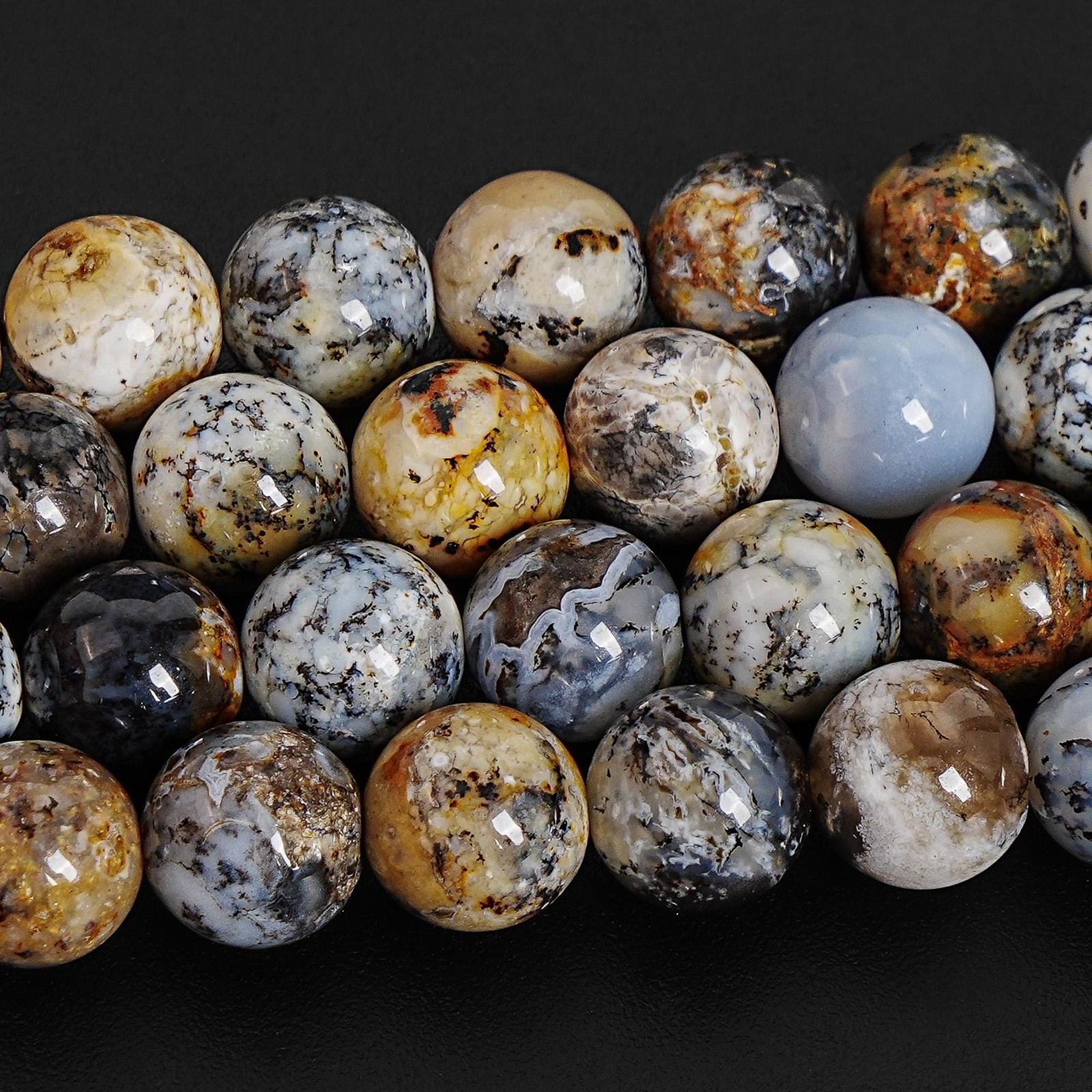 Natural Multicolor Ocean Jasper Beads AA Round Gemstone Loose Bead 6MM 8MM