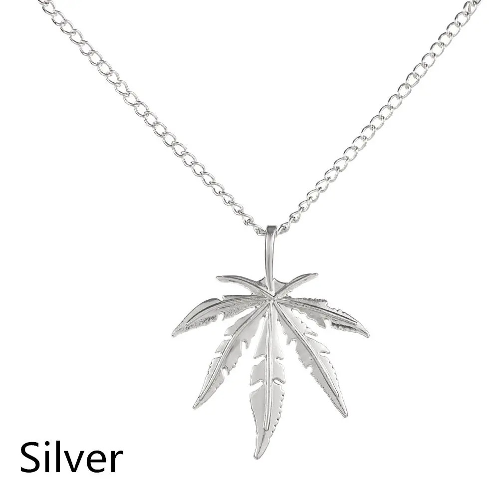 Gift Fashion Titanium Steel Rock Punk Retro Hip Hop Choker Leaf Pendant Maple Le