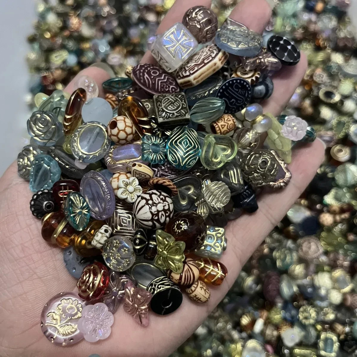 Vintage Now Bulk Jewelry bead Lot 130Pc ALL Brand New Untested 200+Mix and Matc