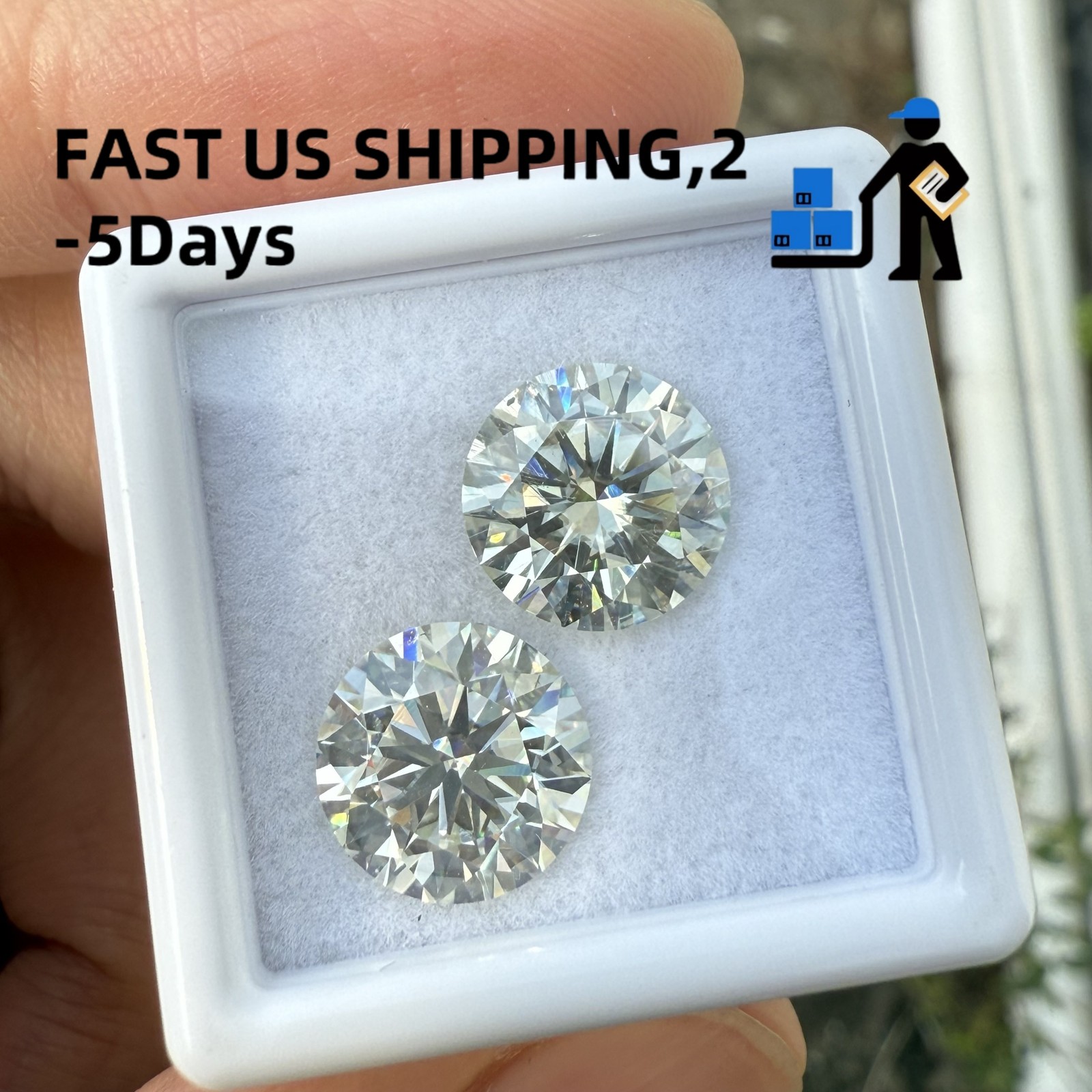 US Full Size Round Cut 0.1-10ct D Color VVS1 Loose Moissanite Stone with GRA