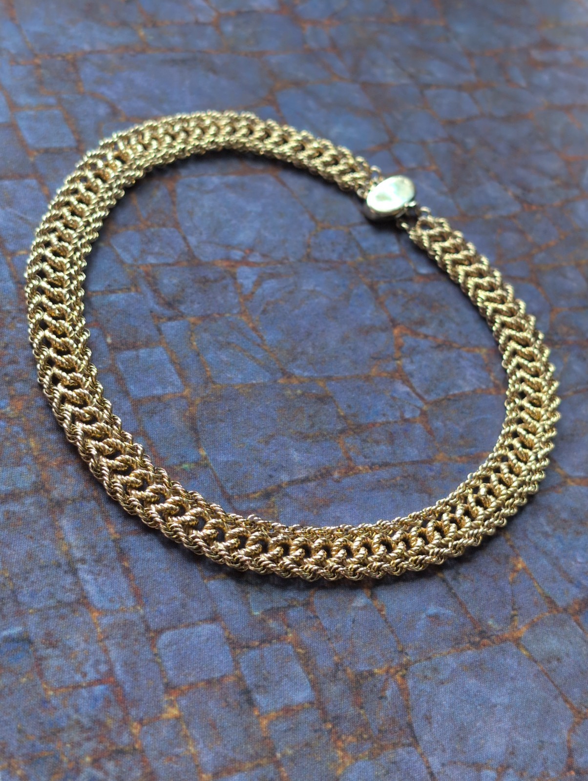 Antique Victorian Gorgeous Gold Filled Choker Necklace ( stamped )