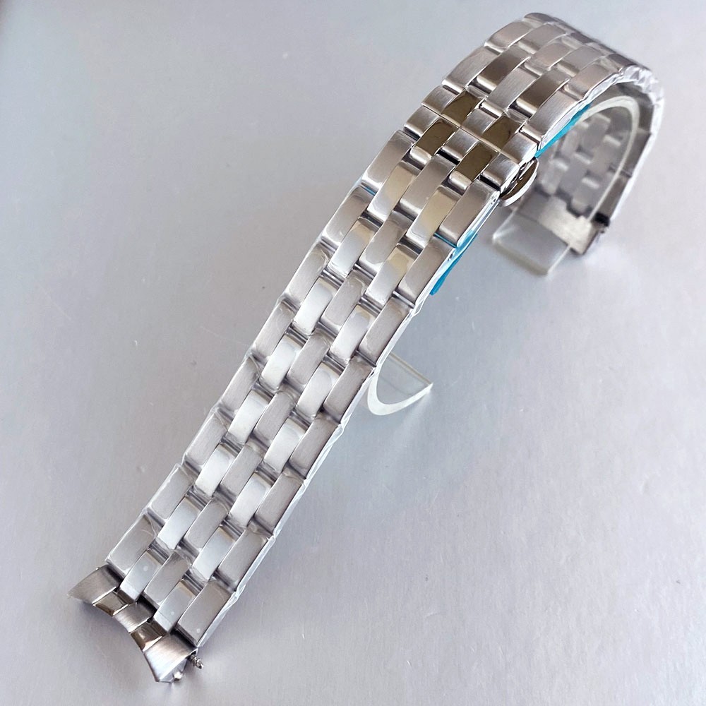 40mm Polish Silver Watch Case Bracelet Fit NH35 NH36 NH38 Black White 35mm Dial