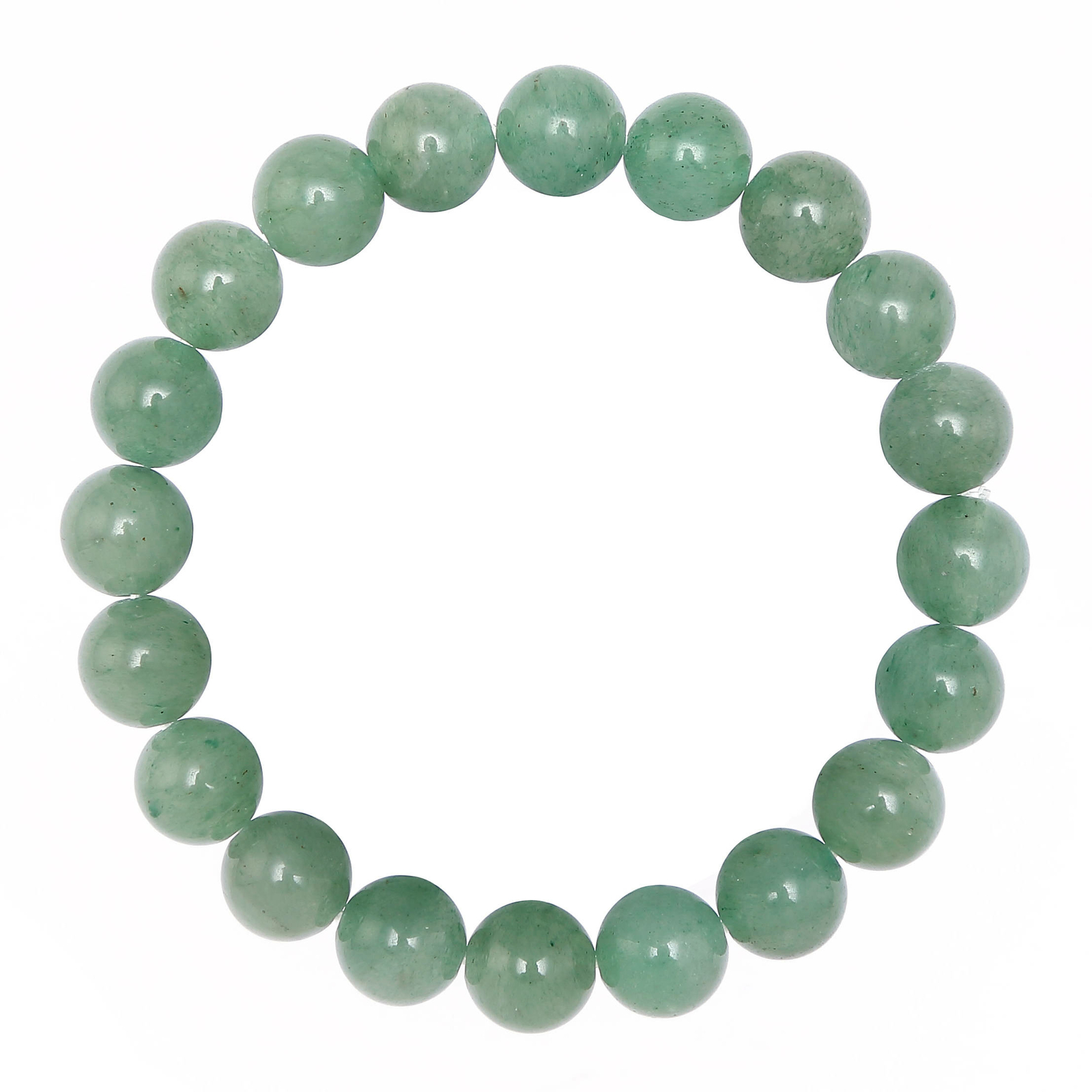 Green Aventurine Bracelet Smooth Round Size 8mm 10mm 7.5″ Length