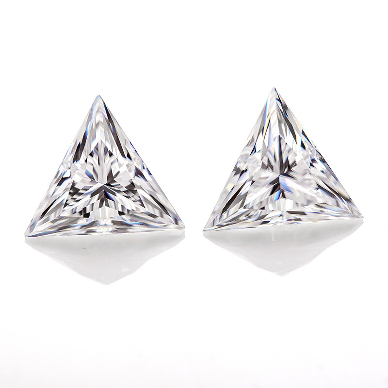 Loose Moissanite Gemstone White D Color Triangle Cut VVS1 With Certificate
