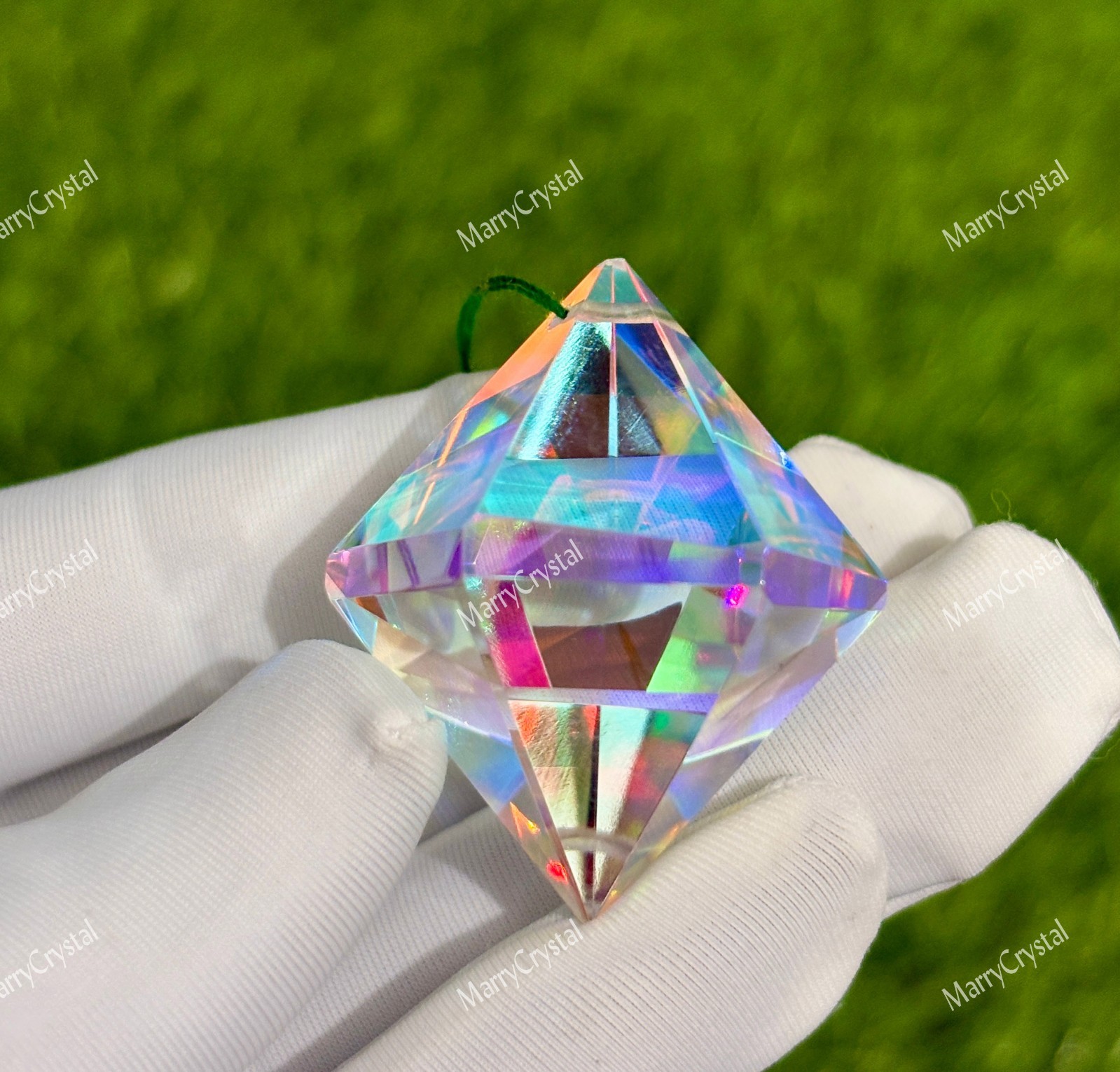 100 Ct Mystic Opal Glass , Fancy Multi-Color 1 mm drill included Loose Gemstone