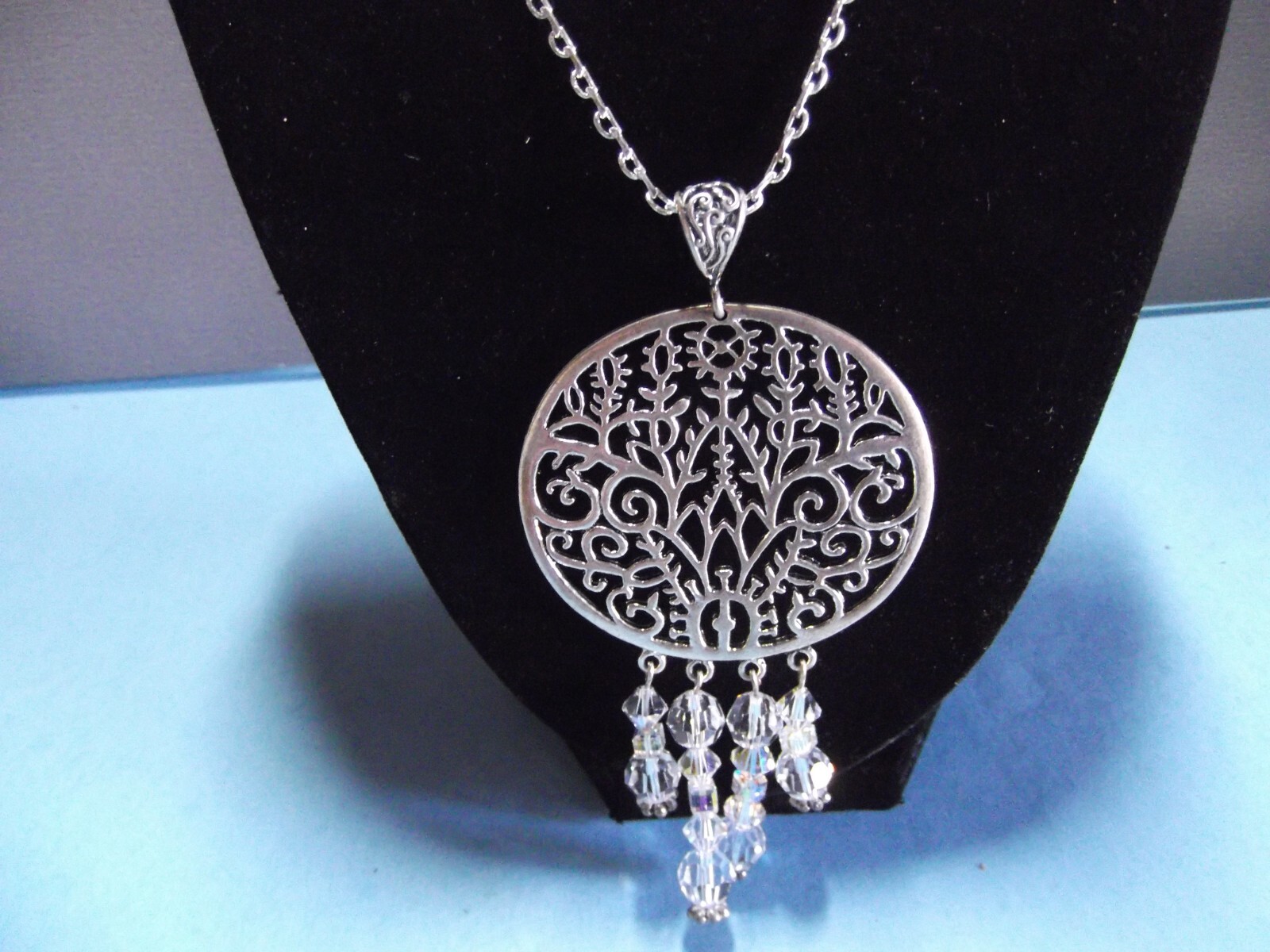 Jewelry Jill MacKay Sterling Plated 9″in Necklace/Glass Beaded Bracelet/Earring