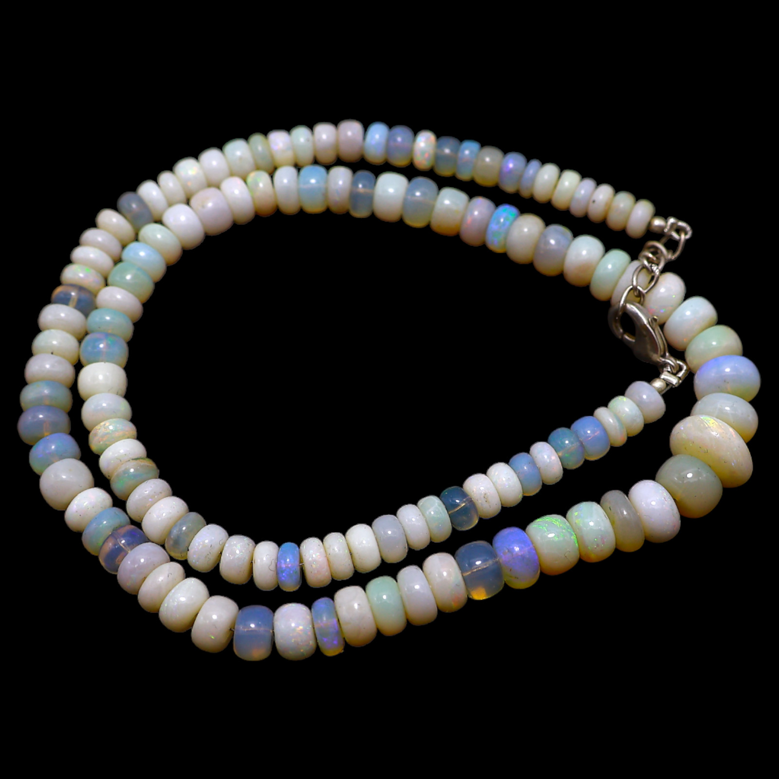 Smooth Multi Color Fire Opal Beaded Not Applicable Rondelle Daughter Necklace
