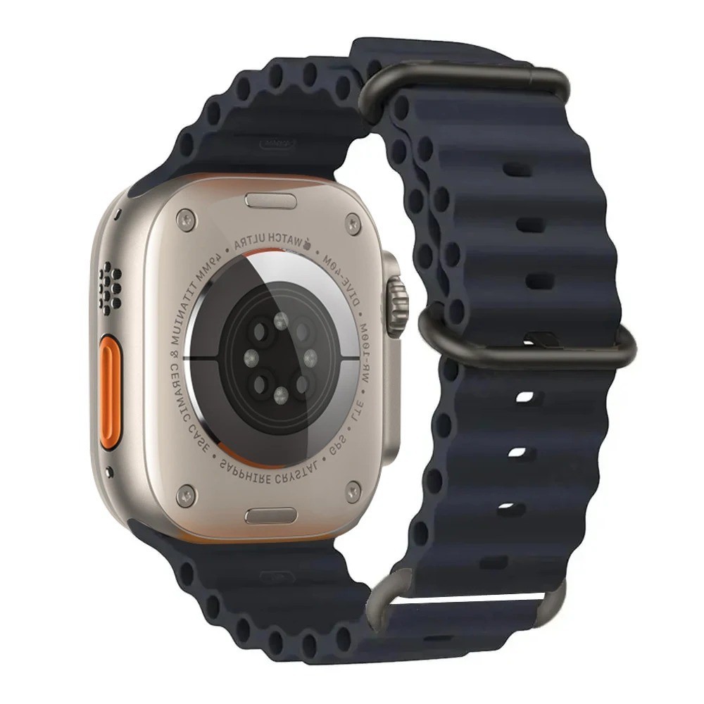 Ocean Band for Apple Watch Ultra 3/11/10/9/8/7/6/SE Silicone Strap Waterproof