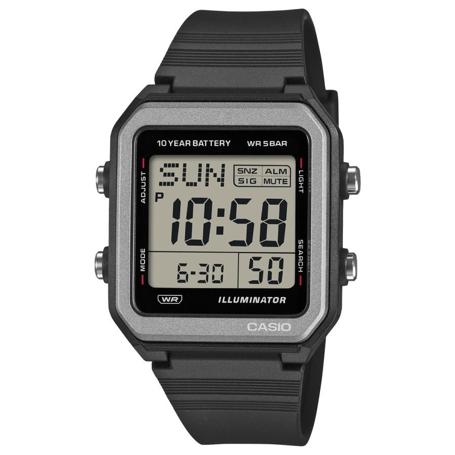 CASIO W-221H-1AJF Digital Watch Black Resin Alarm Chronograph Water Resist Timer