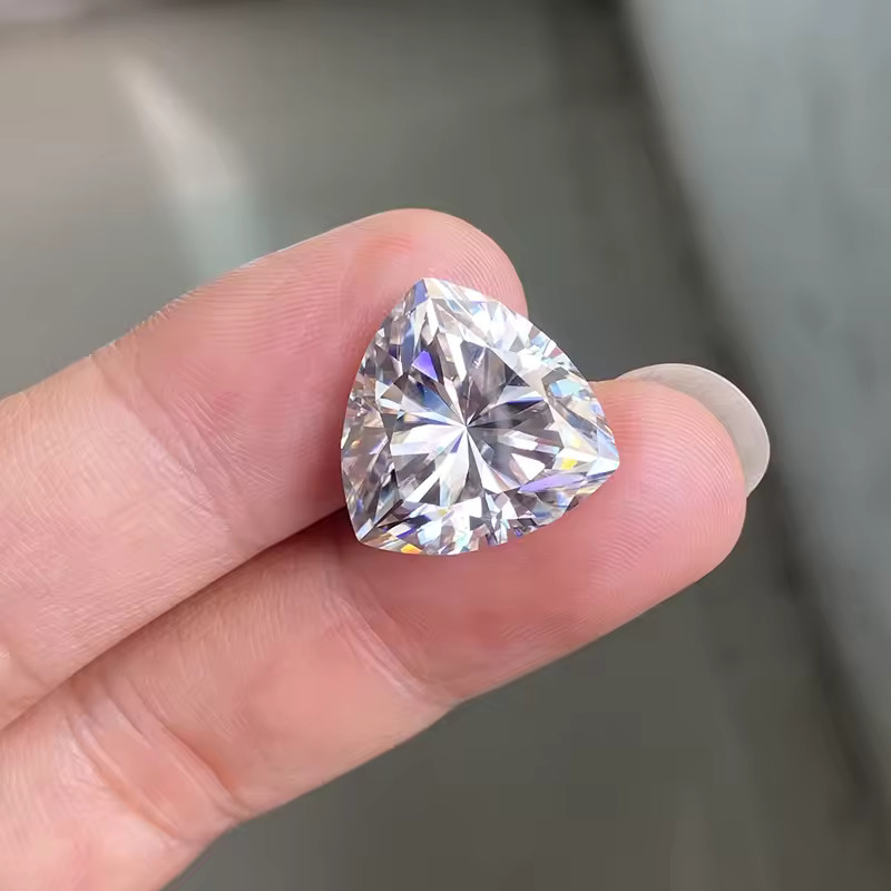 Moissanite Trillion Loose Stone D Color VVS1 GRA Certified 3mm-14mm 0.1CT-10CT