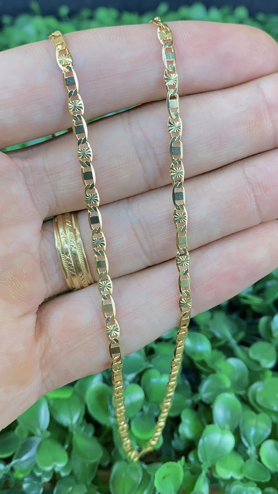 Minimalist Fashion Diamond Cut Valentino Chain Necklace for Womens 3.2mm Gifts