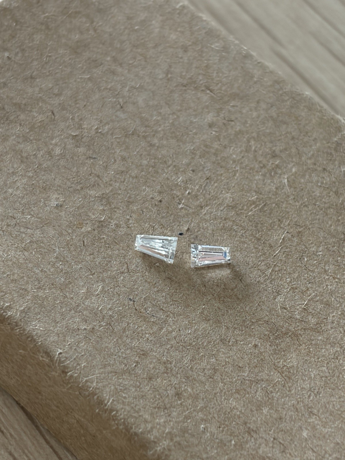.50-.55tcw 4mm x 2.3mm Tapered Baguette Match Pair Natural Diamonds Loose VS