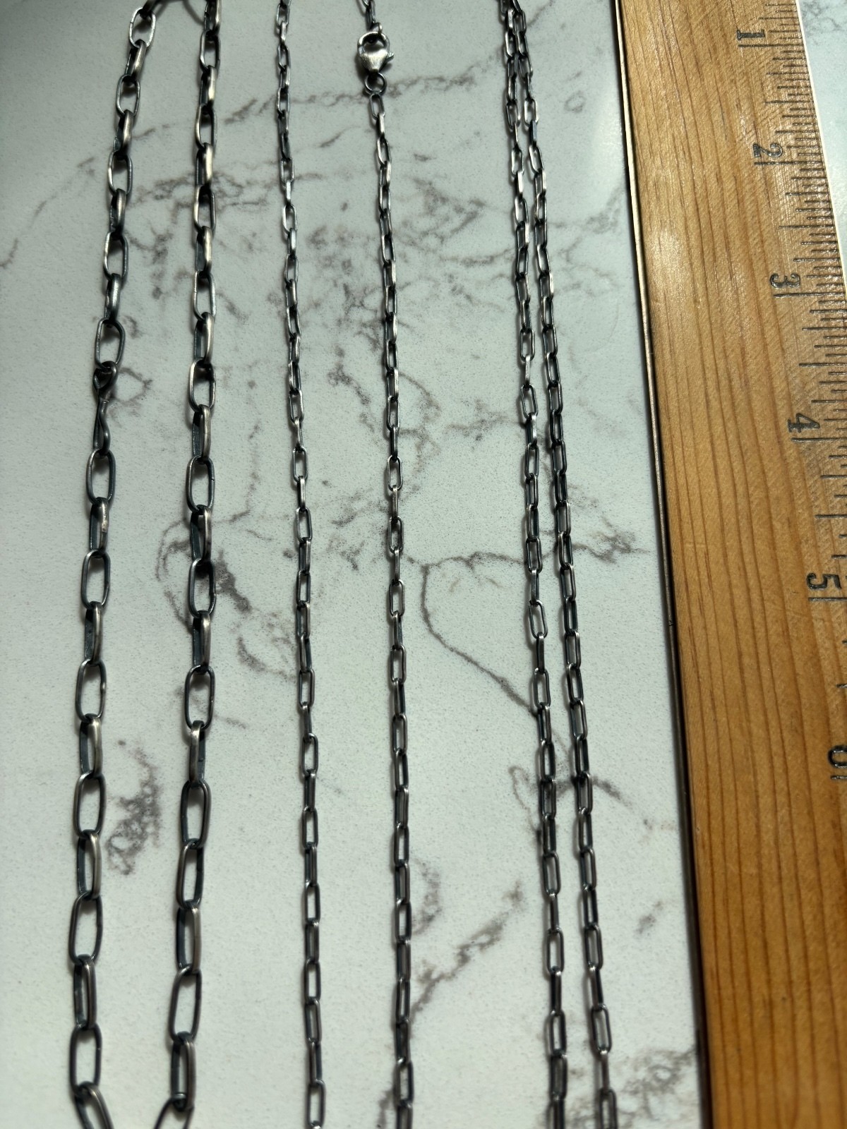 925 Sterling Silver Chain Necklace Set with Classic Link Design