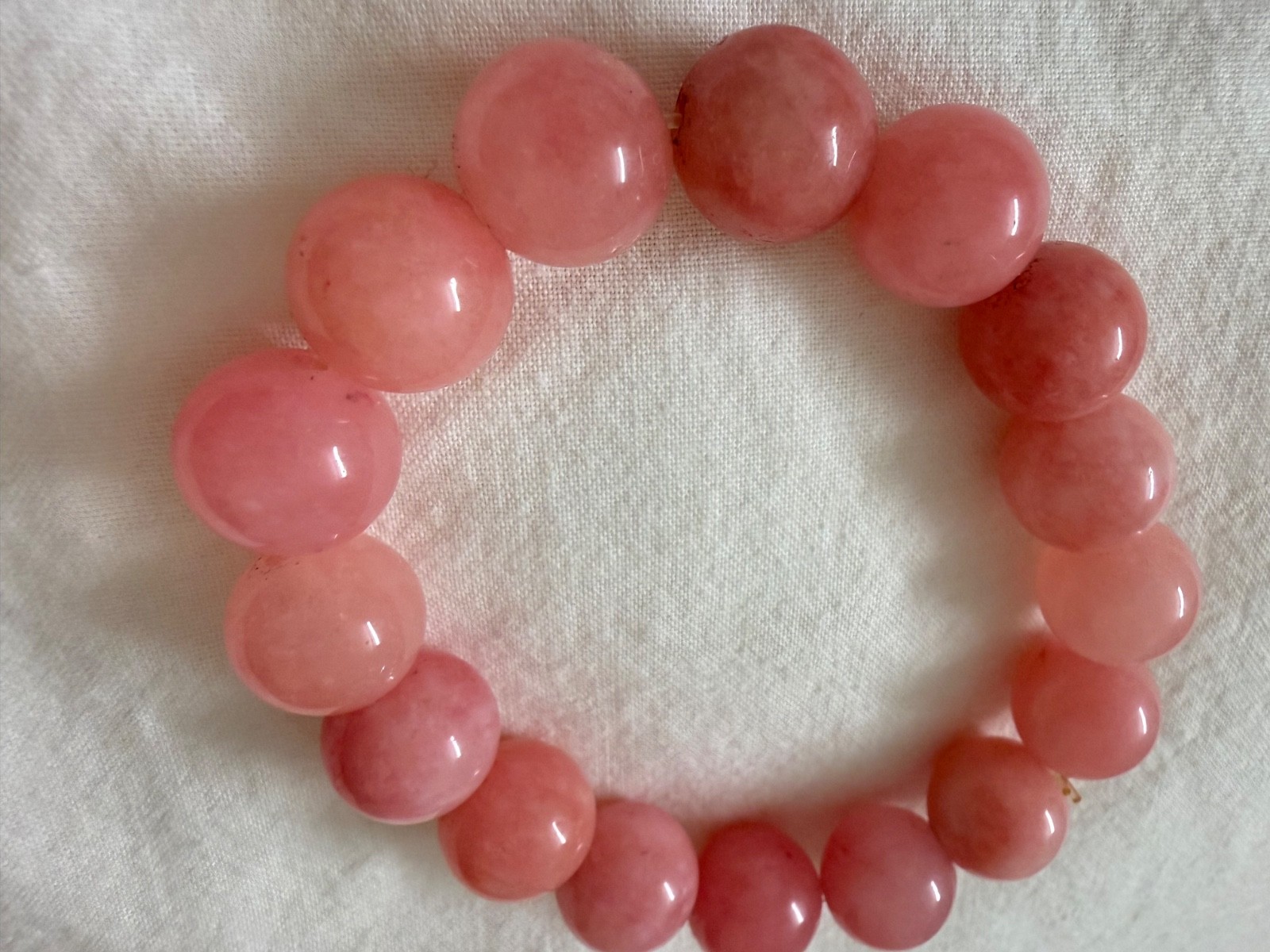 Rose quartz beads bracelet, one size, elastic band – PRODUCT OF NEPAL
