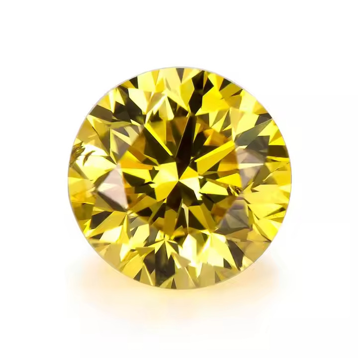2 CT Natural Yellow Diamond – Premium Round Cut, VVS1 Clarity, D Grade Certified