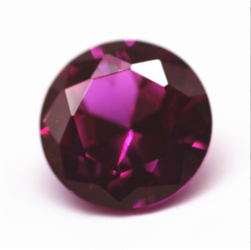 High Hardness ROUND ROSE RED RUBY LAB-CREATED LOOSE GEMSTONE 2.5mm-10mm