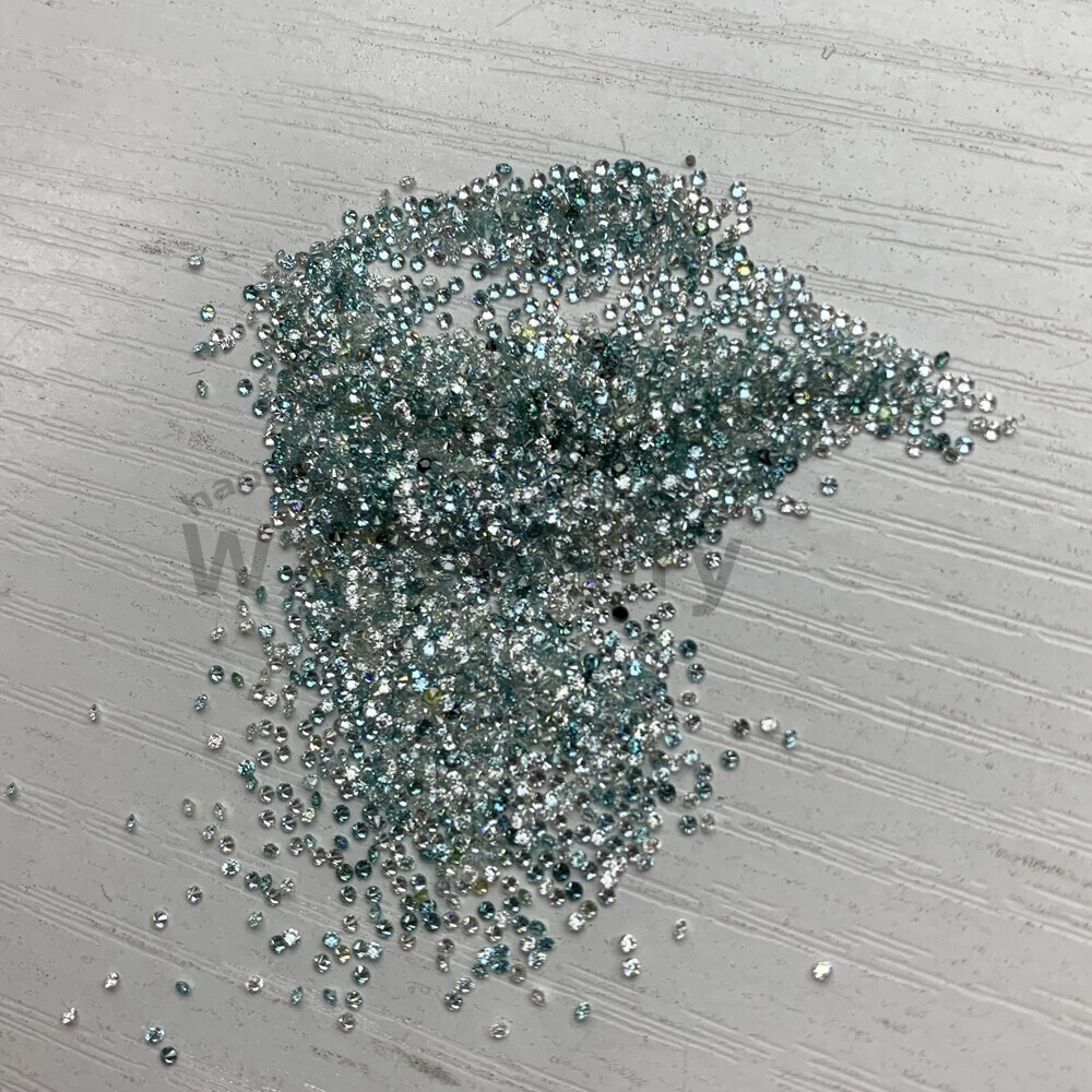 1CT 0.8-6.5MM Round Green VVS1 Excellent Cut Loose Moissanite Stone Gemstone