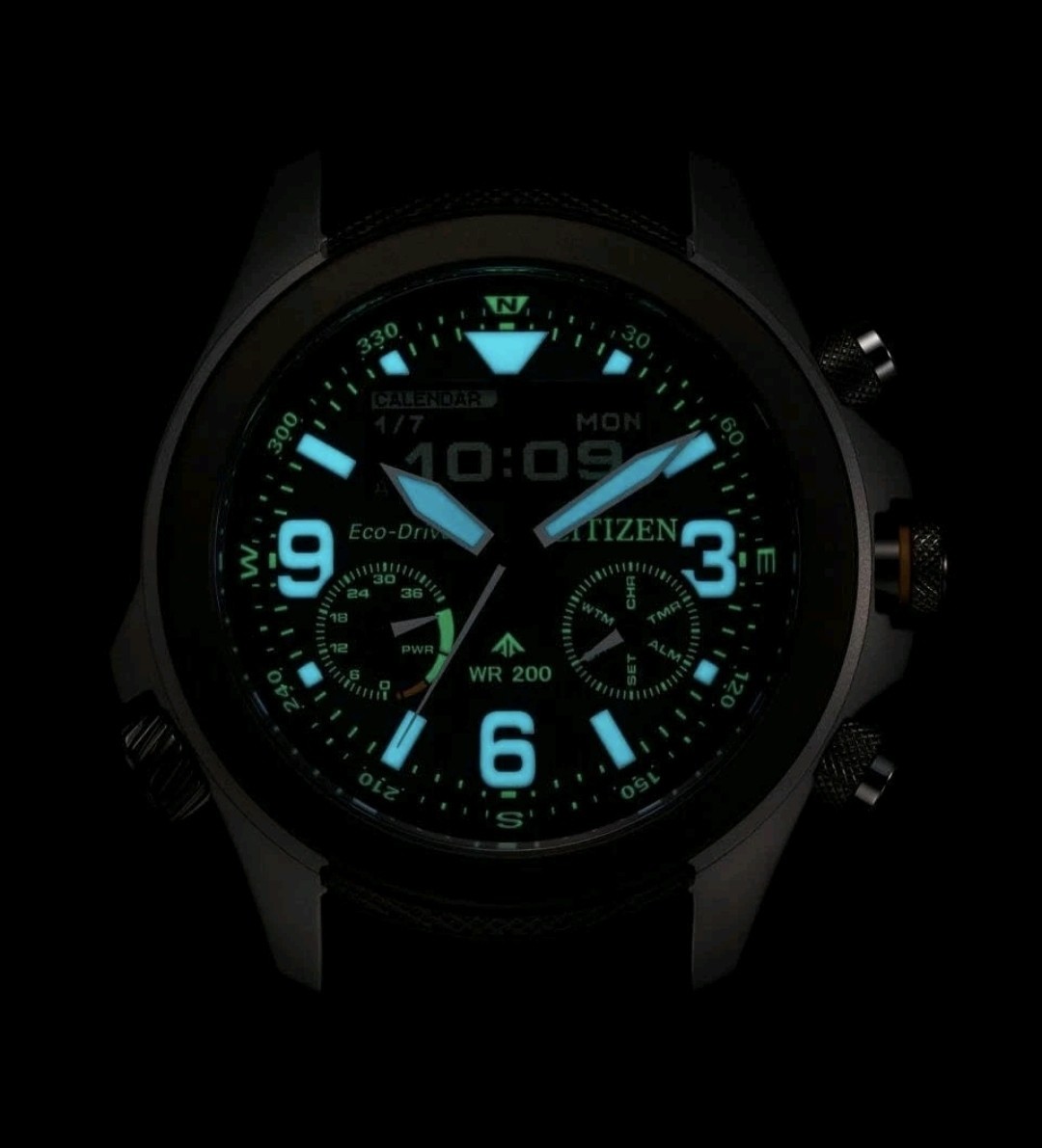 Unused CITIZEN PROMASTER LAND JV1007-07E Black Eco-drive Men’s Watch in Box