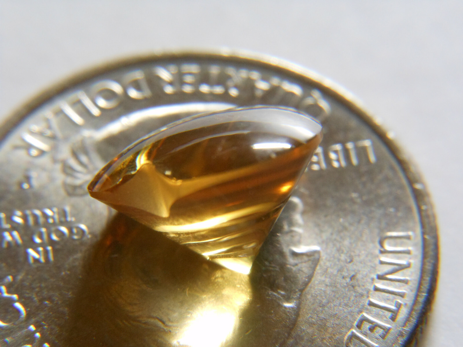 Citrine Fancy Laser Heart Cut 5.18 cts, USA 20 Year Vendor, German