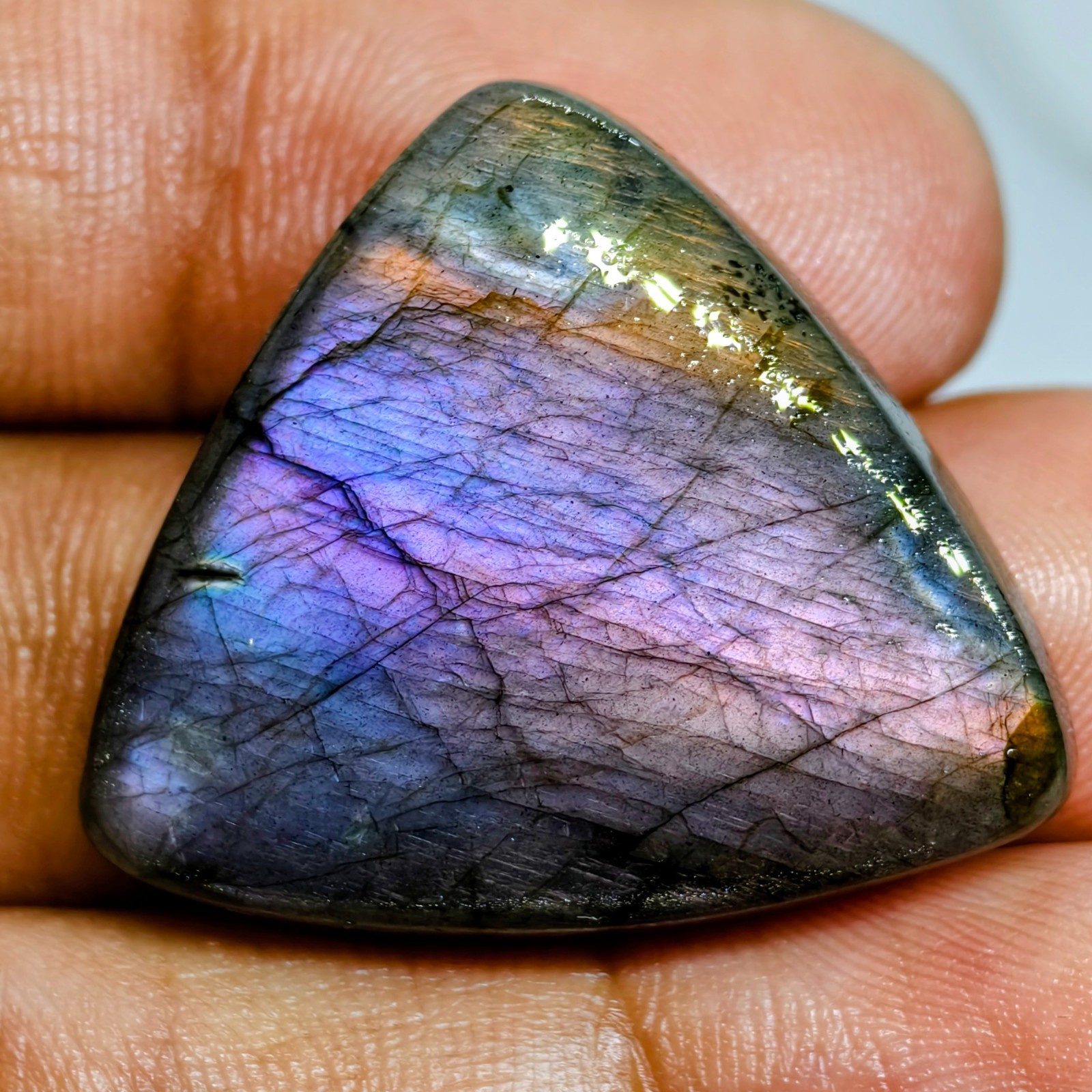 36 Cts Natural Labradorite Cabochon Gemstone For Jewelry 28.9x25x6.4 MM