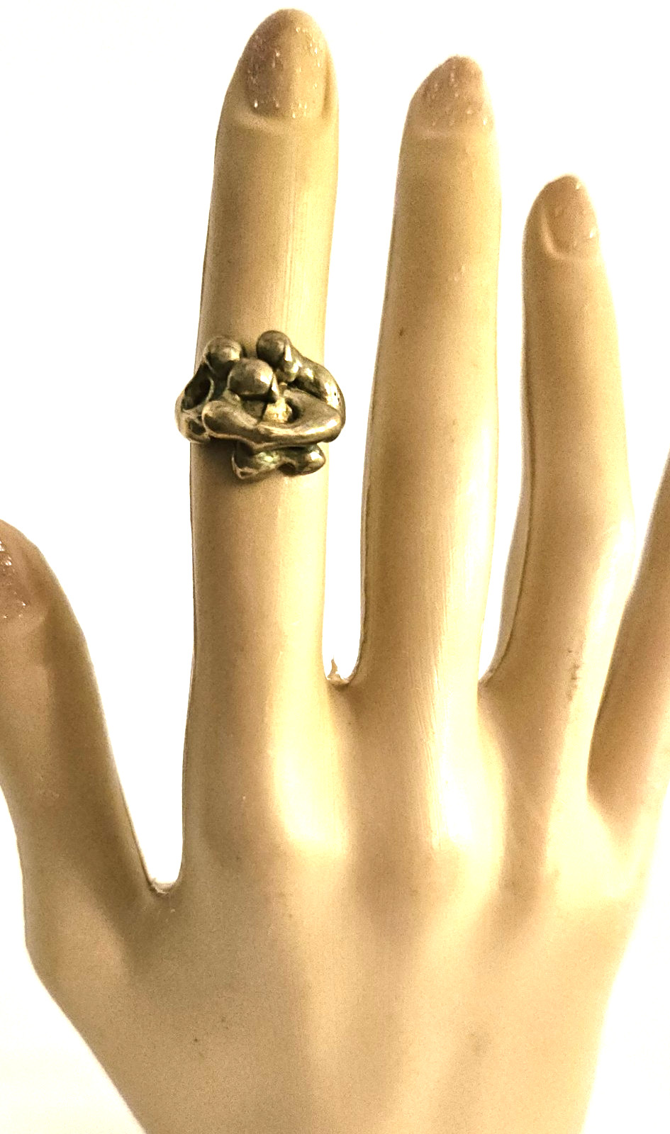 Vintage Bronze Free Form Family Shape MCM Ring Size 4