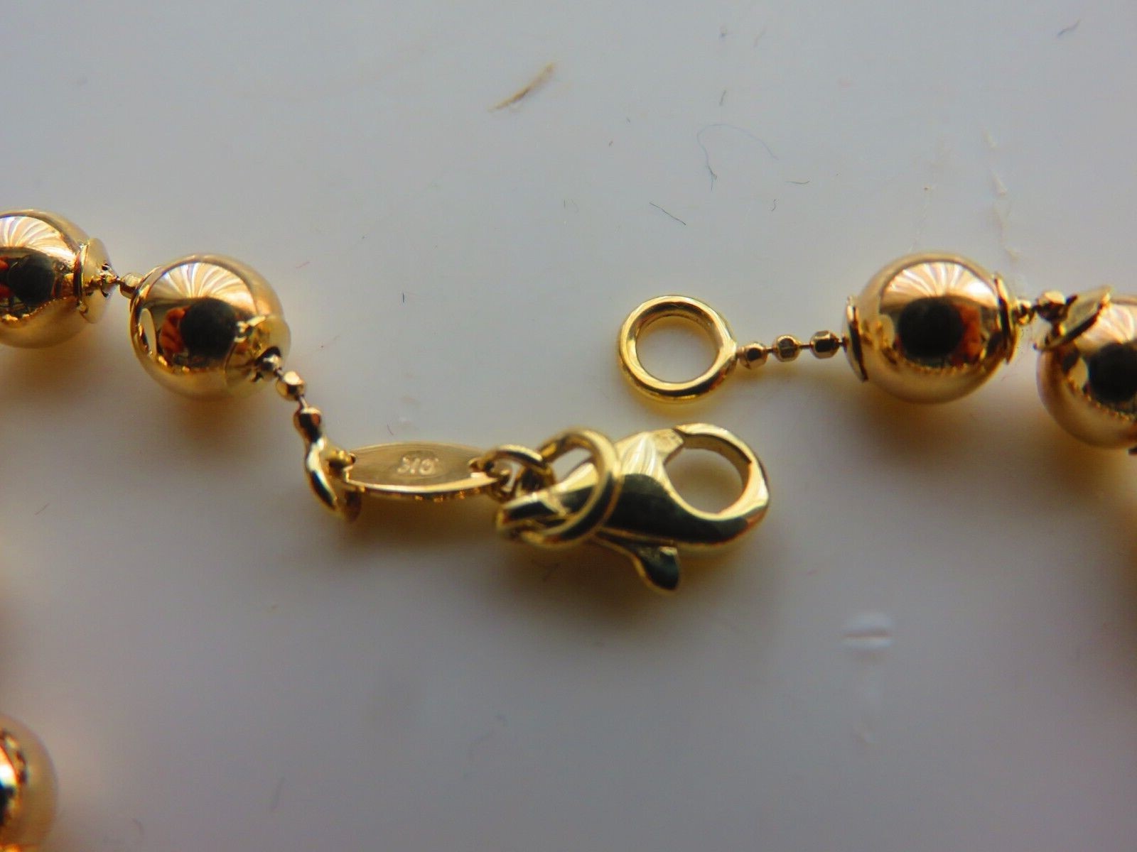 Gold Bracelet 9 Carat Yellow Ladies With Delicate Balls