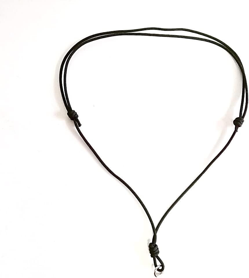 Handmade Black Umbrella Rope Necklace Set – Adjustable for Men and Women