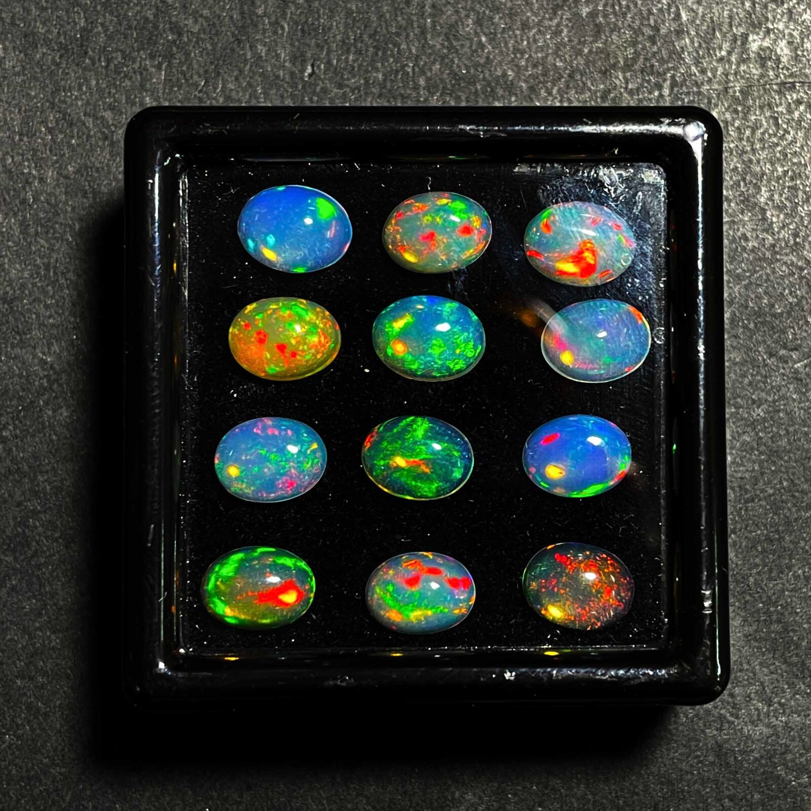 Natural Ethiopian Opal Oval Cabochon Loose Gemstone Lot 12 Pcs 6*8 MM 10 CT