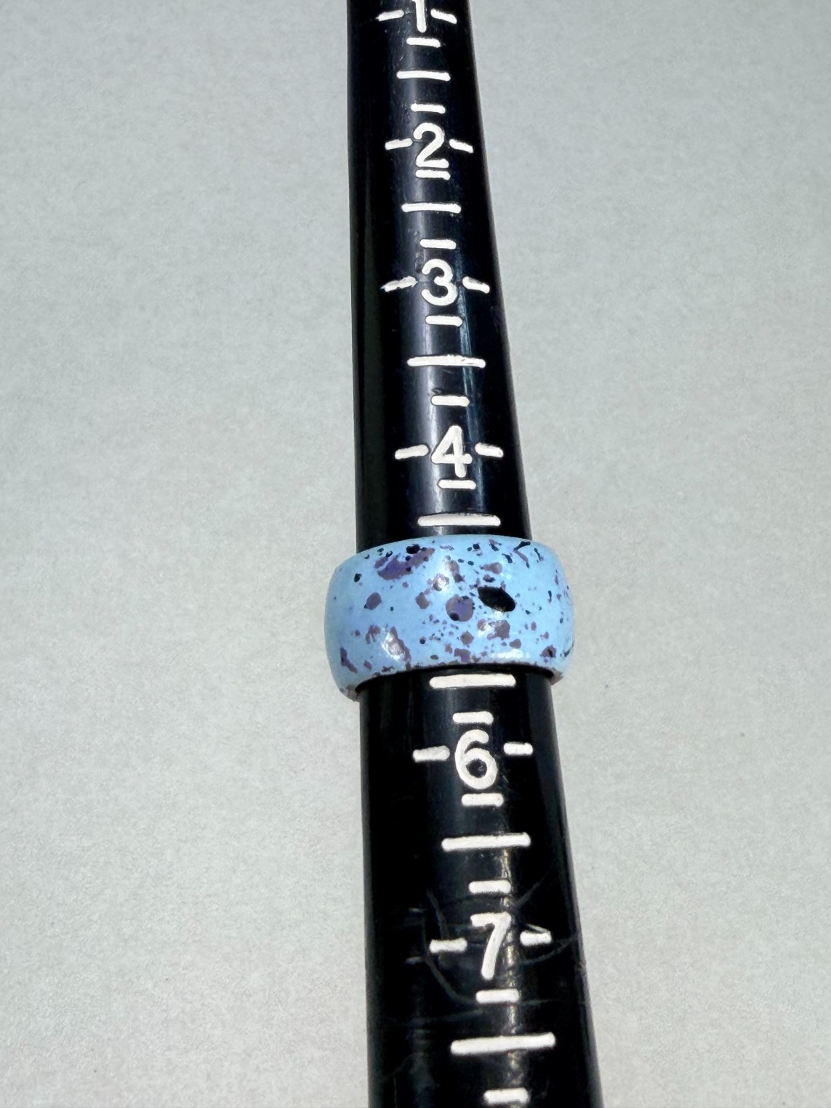 Blue Enamel Wide Band Ring Speckled Metal Statement Modern Fashion Jewelry