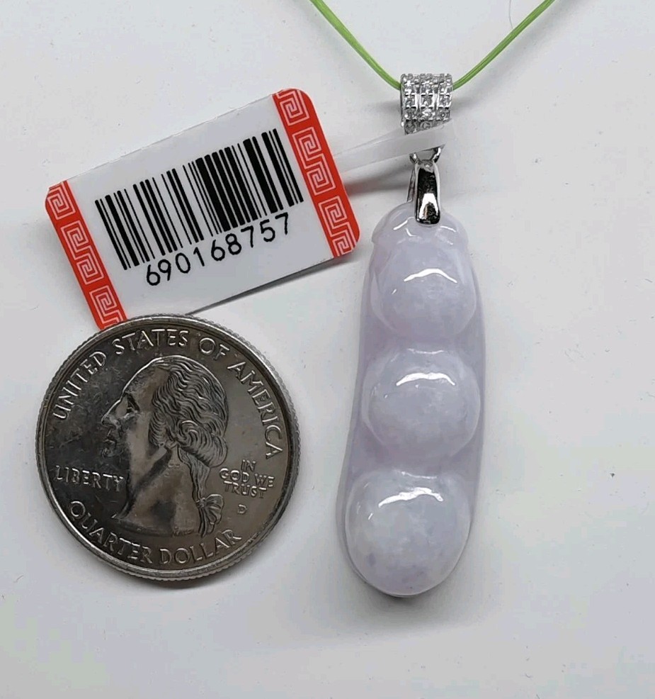 Certificate Jade Gourd Pendant Icy Purple Natural Jadeite Translucent紫色冰透玉葫芦翡翠A货