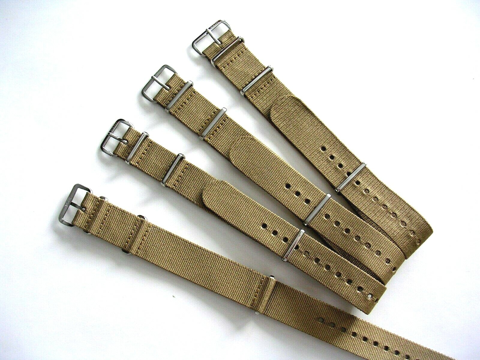 NATO G10 Khaki Brown Ballistic Nylon Military watchband strap IW SUISSE 18 20 22