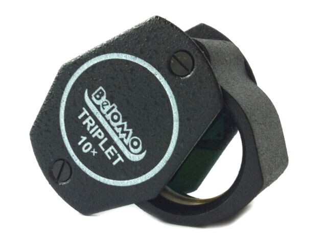 BelOMO Triplet Viewing Magnifier 10x 12x 15x 20x Loupe Glass Jewelry Gemology