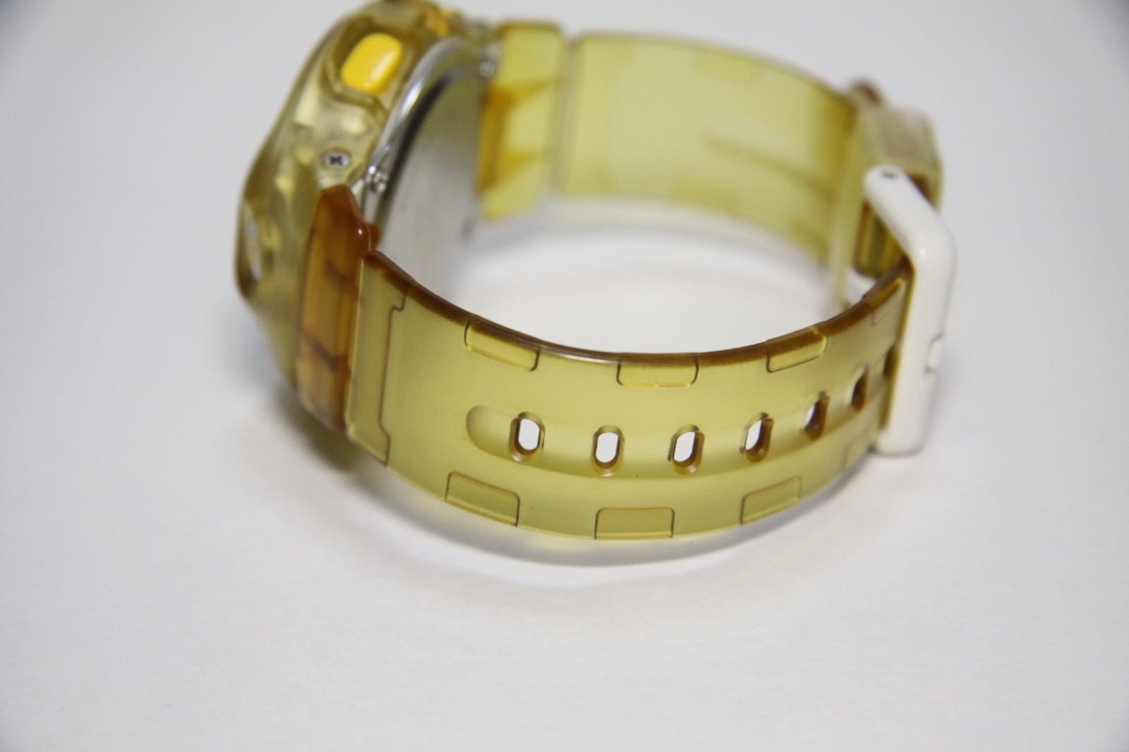 Casio Baby-G BG-350 Digital Watch Clear Yellow Orange Skeleton Japan Working