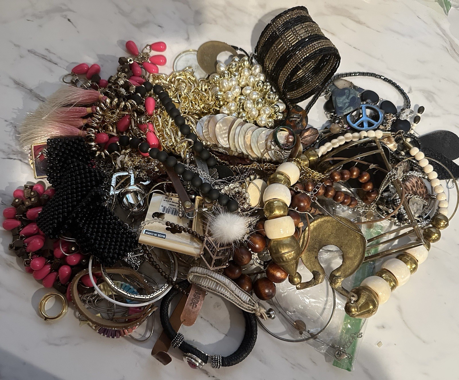 Wearable Lot Of Costume Jewelry – None Signed – 3lbs – Some Light Wear Or Damage