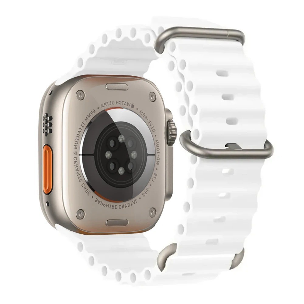 Ocean Band for Apple Watch Ultra 3/11/10/9/8/7/6/SE Silicone Strap Waterproof
