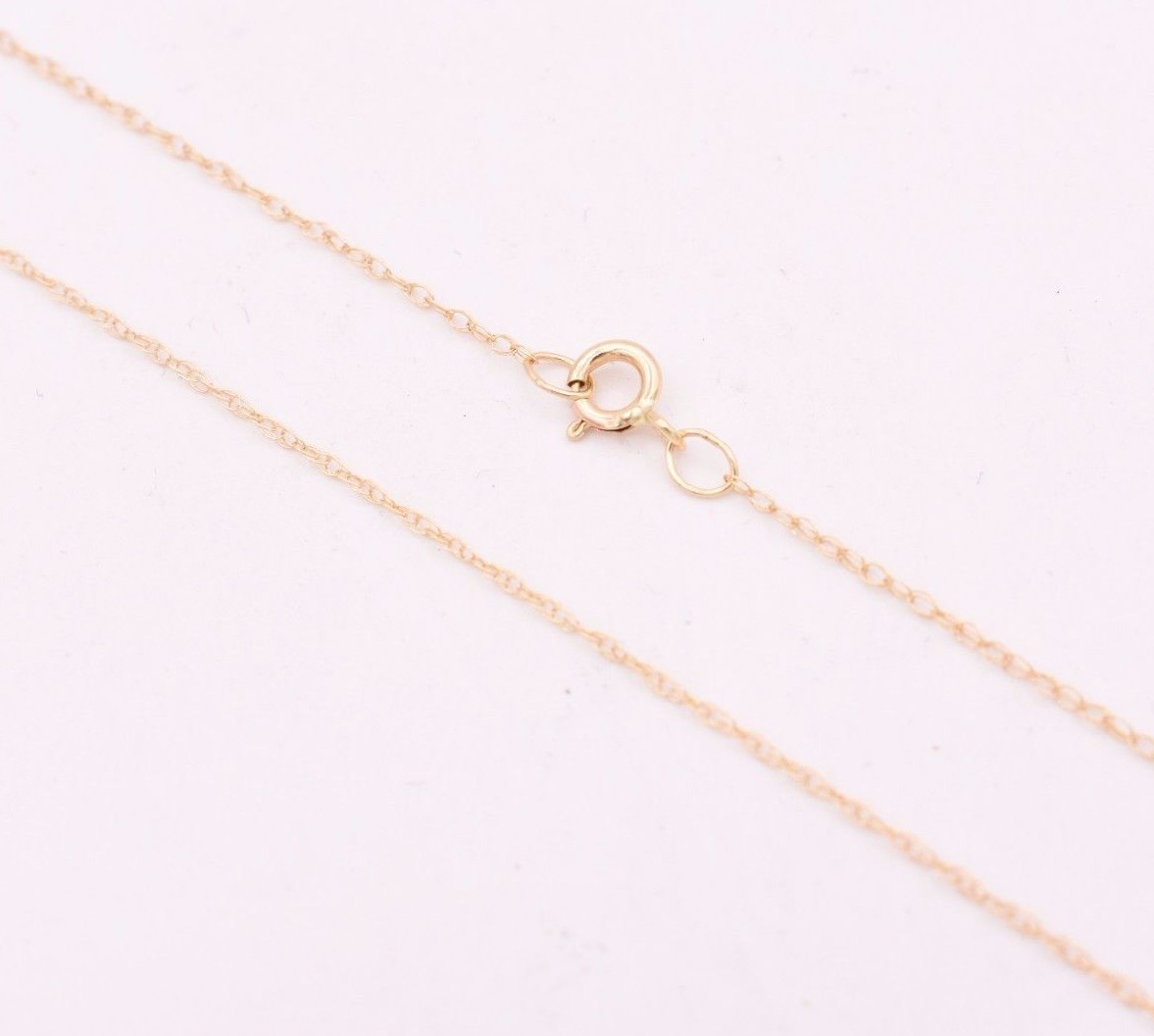 0.6mm Open Dainty Twisted Rope Chain Necklace Real Solid 10K Yellow Gold 16″ 18″