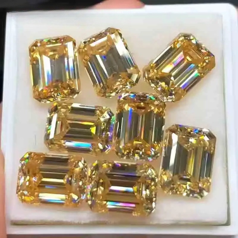 Champagne 0.5-3ct Multiple Shapes Moissanite Loose Stone VVS1 Wholesale Price