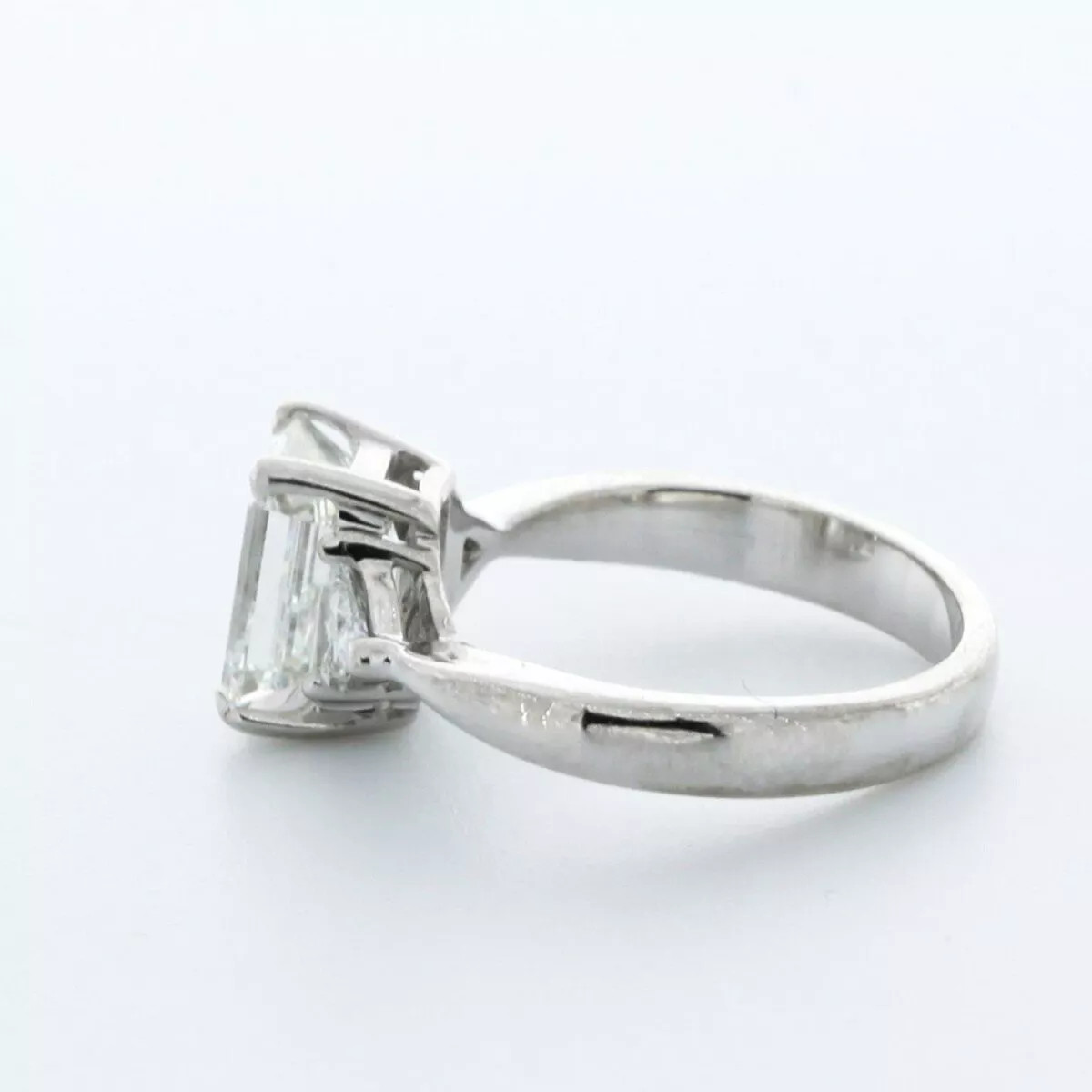 3-Stone Engagement Ring 14K Gold Classic 1.95 CT Emerald Lab-Grown Diamond F SI1