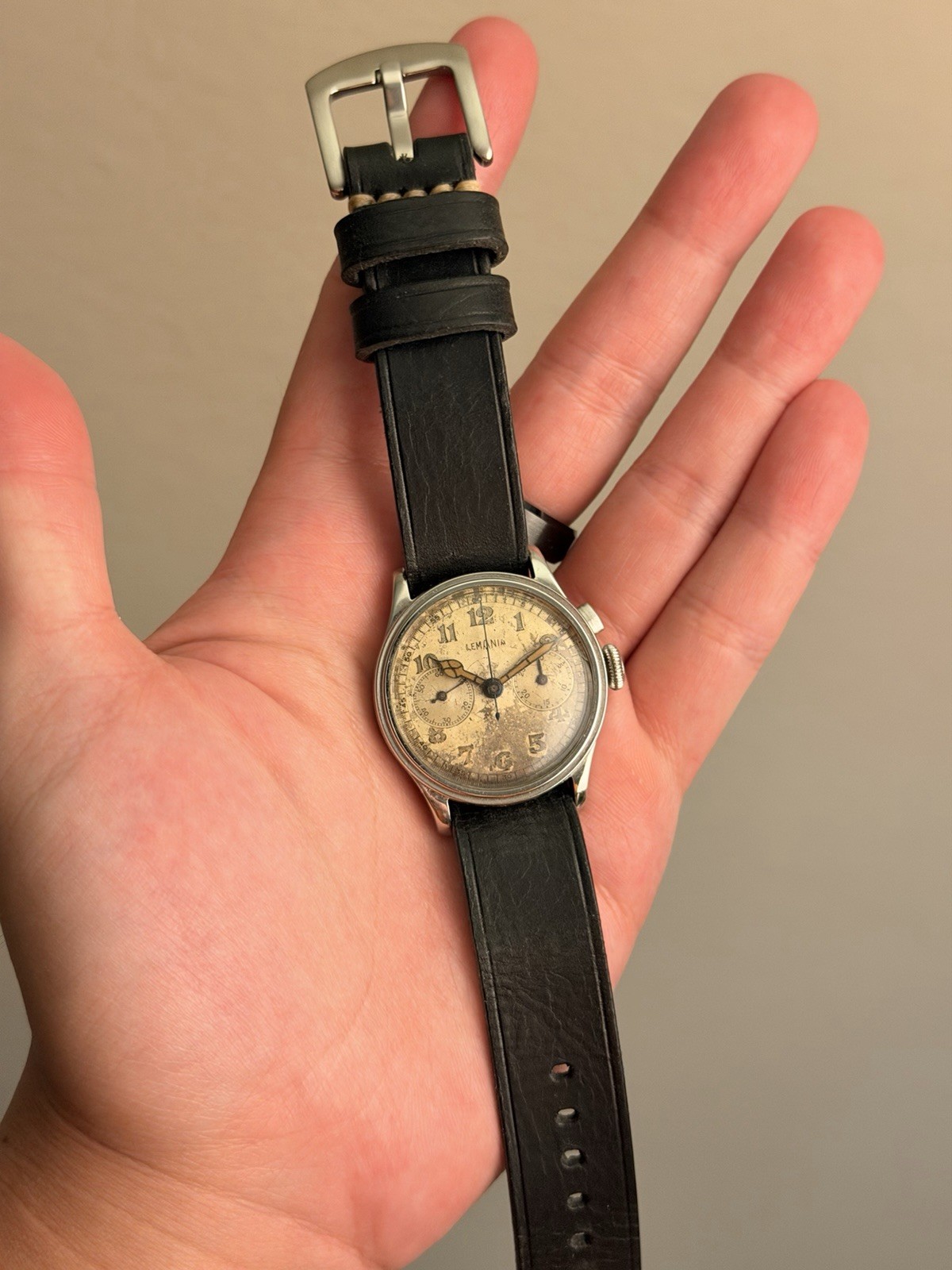 Rare Vintage Lemania CH13 Monopusher Chronograph – Serviced – See Description