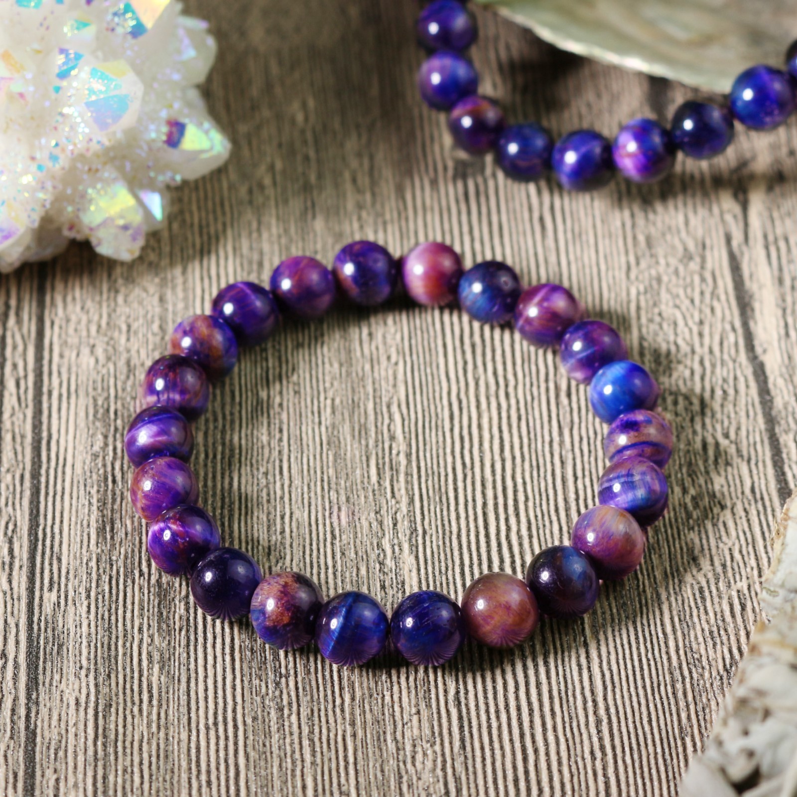 8MM Natural Sugilite Gemstone Bracelet Purple Healing Stone Spiritual Reiki Gift